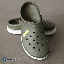 Жіночі крокси кольору хакі, фото 5