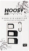 Адаптер SIM-карт Noosy 4 in 1 Sim Adapter Black