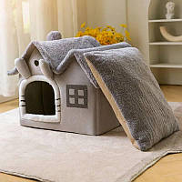 Домик(лежанка) для котов и маленьких собак с мягкой подушкой