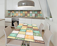 Наклейка 3Д виниловая на стол Zatarga «Мозаика» 600х1200 мм для домов, квартир, столов, кофей VA, код: 6510786