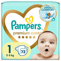 Подгузники Pampers Premium Care Розмір 1 2-5 кг 72 шт 8006540858073 n