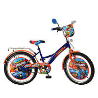 Велосипед детский двухколесный 20" 2033 Профи F1, Racing, оранж-синий