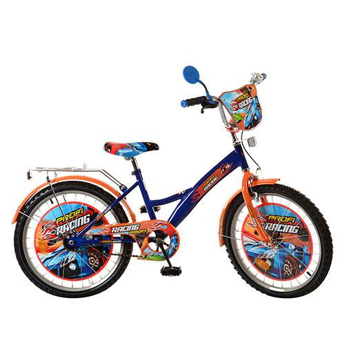 Велосипед детский двухколесный 20" 2033 Профи F1, Racing, оранж-синий - фото 1 - id-p400963183