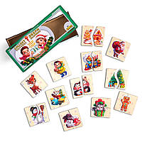 Настольная игра-пазлы Новогодние половинки Ubumblebees ПСД238 PSD238 12 картинок GT, код: 8302018