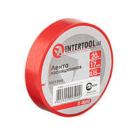 Лента изоляционная 0.15мм17мм20м красная Intertool IT-0050