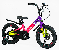 Детский двухколесный магниевый велосипед 16 дюймов Corso «Sky» SK-16522 литые диски, дисковые тормоза