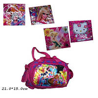 Сумка дитяча 5 різновидів Барбі, Кіті, Принцеси 3114 розмір 22*16*10 см