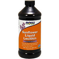 Лецитин NOW Foods SUNFLOWER LIQUID LECITHIN 16 FL OZ 473 ml GT, код: 7595060