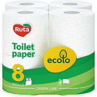 Туалетная бумага Ruta Ecolo 2 слоя 8 рулонов 4820202891093 n