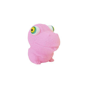 Дитяча іграшка тягучка-антистрес "Дінозаврик" Bambi C50769, 8 см Рожевий, Time Toys