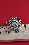 Срібне кільце "Зірка". Розмір 17,8. Кільце зі срібла " Сонце". Циркон., фото 4