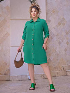 Стильне літнє плаття великих розмірів сукня довга вільного крою приємна тканина