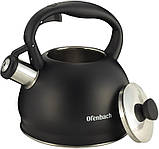 Чайник зі свистком 2 л чорний матовий з неіржавкої сталі DP97184 Ofenbach SC, код: 8390011, фото 2