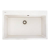 Гранітна мийка для кухні Platinum 7850 Bogema матова (біла в крапку) SC, код: 8413575