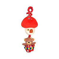 Плюшевая подвеска Мишка на шаре Baby Mix P/1116-2981 музыкальная, Time Toys