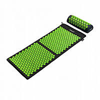 Коврик акупунктурный с валиком Classic Mat XL "Аппликатор Кузнецова" 4FIZJO 4FJ0048 Black/Green, Time Toys