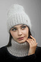 Комплект «Витория» (шапка и баф) Braxton светло-серый 56-59 SC, код: 8188466