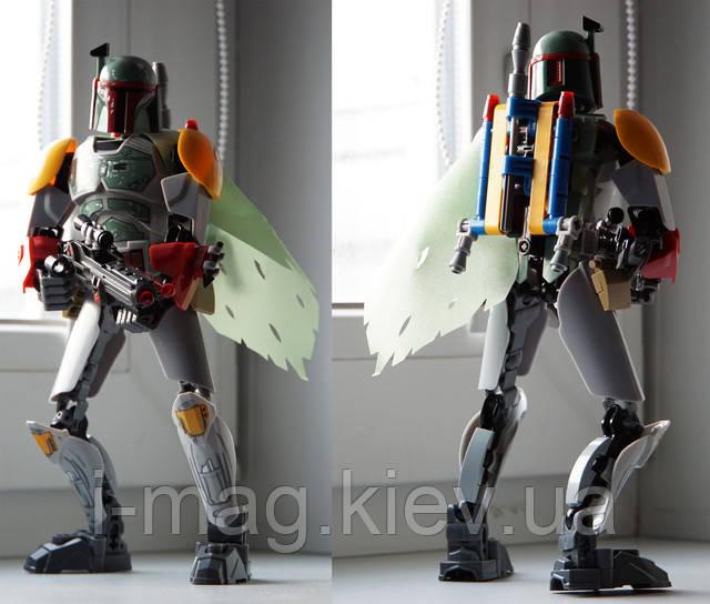 Сборная фигурка Звездные войны Боба Фетт 26 см Фигурка игрушка-конструктор Боба Фетт 26 см