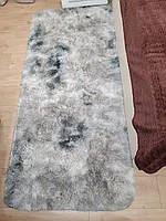 Серые коврики-травка для дома 150 х 200 см. Прикроватные коврики прямоугольные в зал. Коврик большой в дом