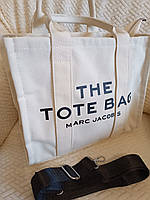 Marc Jacobs the tote bag текстильная женская сумка с принтом.