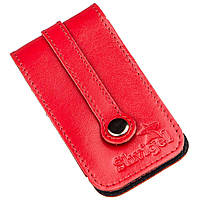 Компактна шкіряна ключниця з хлястиком SHVIGEL 13987 Червона SC, код: 2305042