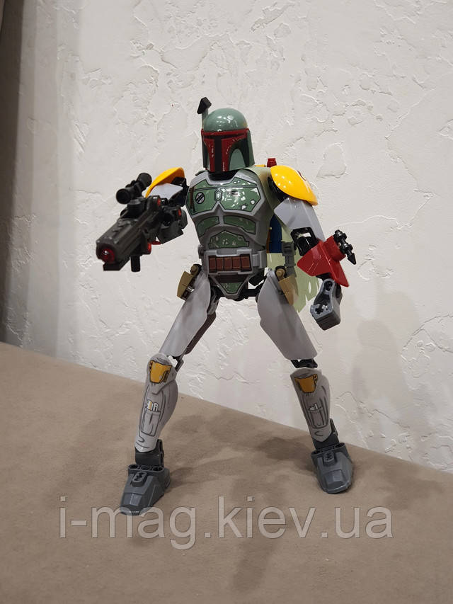 Сборная фигурка Звездные войны Боба Фетт 26 см Фигурка игрушка-конструктор Боба Фетт 26 см