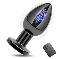 Металлическая анальная пробка We Love с вибрацией и дистанционным управлением (USB) Черная KB, код: 8103215