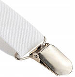 Підтяжки чоловічі для штанів Martom 100 х 2,5 см Білий (BQ6A white) KB, код: 8298545, фото 4