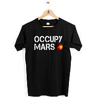 Футболка черная с патриотическим принтом Арбуз Occupy Mars Захваты Марс Push IT XL TT, код: 8067071