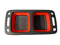 Доска-дуршлаг силиконовый складной миска-трансформер 2 шт в одном HMD Красный 307-8728286 TT, код: 8265901
