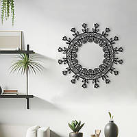 Декоративное панно на стену, деревянный декор в комнату "Элегантная мандала", картина лофт 20x20 см