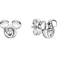 Серебряные серьги Pandora Disney 299258C01 BK, код: 7361221