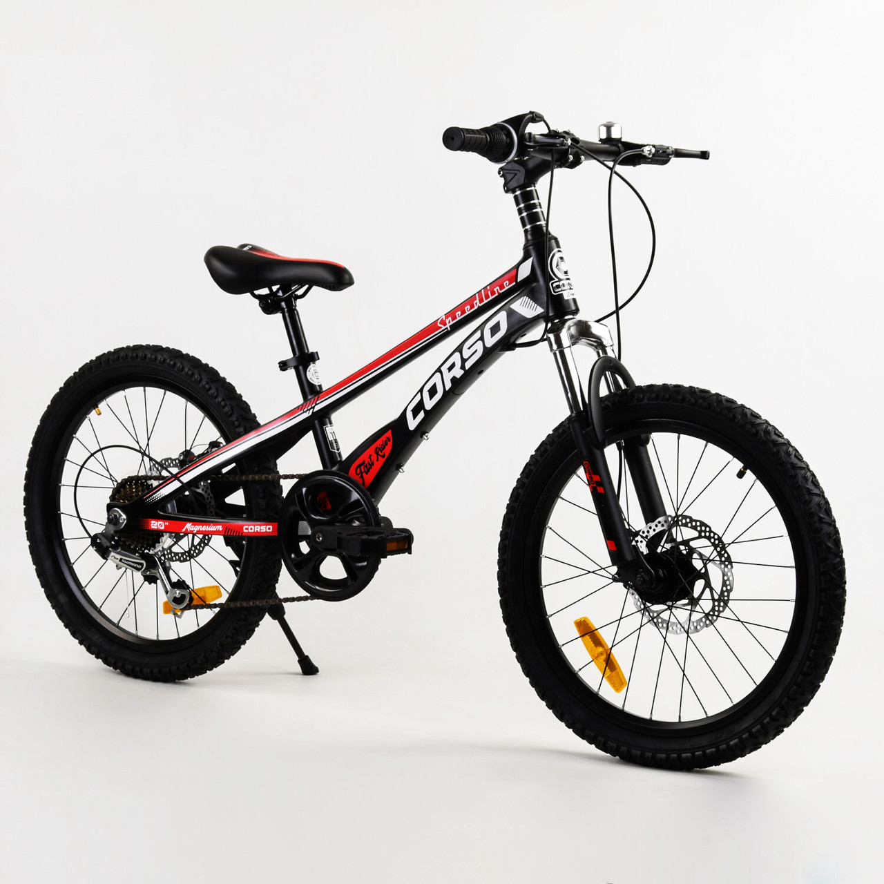 Дитячий спортивний велосипед магнієва рама дискові гальма Corso Speedline 20'' Black and r SC, код: 7537990