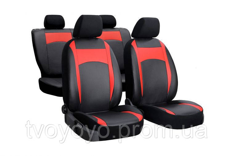 Авточехлы из эко кожи Hyundai i30 2007-2012 POK-TER Design Leather с красной вставкой TV, код: 8448989 - фото 1 - id-p2170288009
