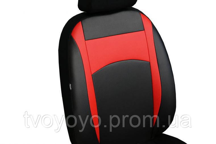 Авточехлы из эко кожи Hyundai i30 2007-2012 POK-TER Design Leather с красной вставкой TV, код: 8448989 - фото 4 - id-p2170288009