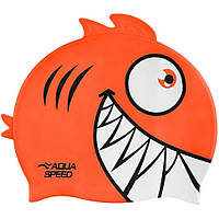 Шапка для плавания ZOO Pirana 9702 Aqua Speed 246-75 пиранья, оранжевый, OSFM, Time Toys