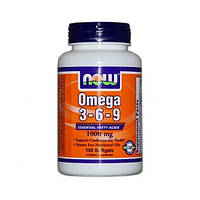 Омега 3-6-9 NOW Foods Omega 3-6-9 1000 mg 100 Softgels SM, код: 7518500