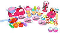 Детский игровой набор Кухня с набором посуды 66 предметов (102211) ET, код: 7468257