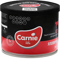 Упаковка влажного корма для собак Carnie паштет из говядины 200 г (4820255190198) TV, код: 7995030
