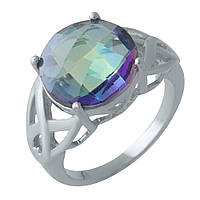Серебряное кольцо Silver Breeze с натуральным мистик топазом 17.5 размер (2005186) BM, код: 1196352
