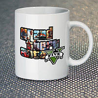 Чашка Fan Girl Лого ГТА Grand Theft Auto 5 New (14399) 330 мл Белый KB, код: 7588155
