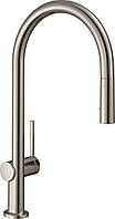 Смеситель для кухонной мойки с выдвижным душем Hansgrohe Talis M54 Сталь 72801800 BM, код: 8406869