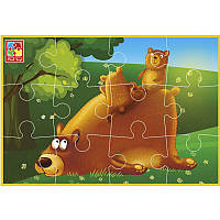 М'які пазли А5 Ведмежата 12 елем Vladi Toys (VT1103-98) BK, код: 8238459