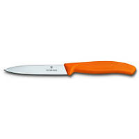 Кухонный нож Victorinox SwissClassic для нарезки 100 мм Оранжевый (6.7706.L119 ) ET, код: 376794