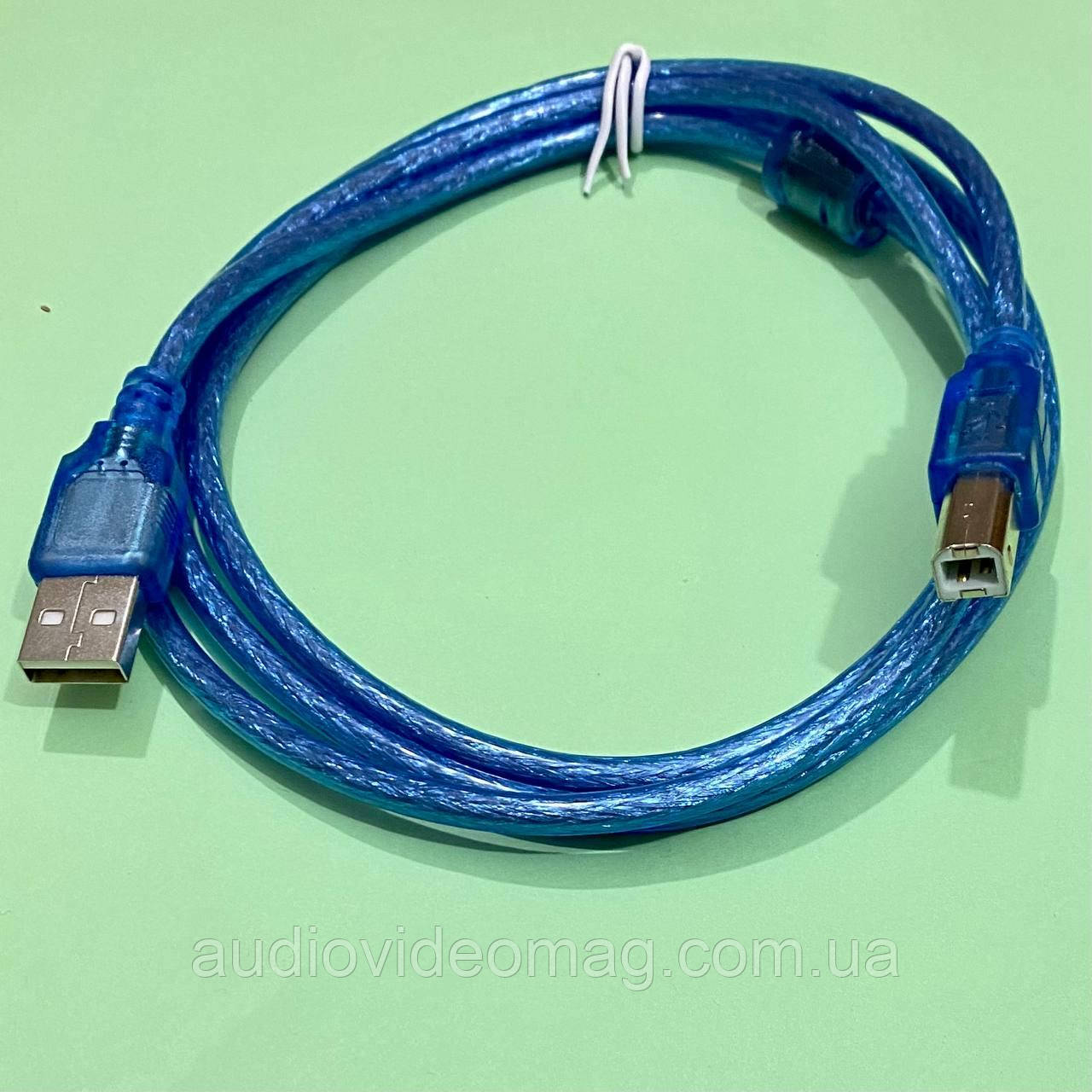 Кабель для принтера USB 2.0 AM-BM, длина 1.5 метра - фото 1 - id-p1621146643