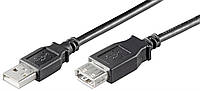 Кабель пристроїв-подовжувач Goobay USB2.0 A M F 1.8m AWG28 2xShielded D4.2mm Cu чорний (75.0 BM, код: 7454818