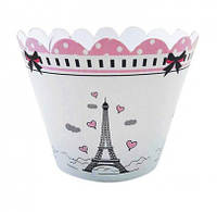 Формочки для декора кексов Париж 6шт/уп F-090913