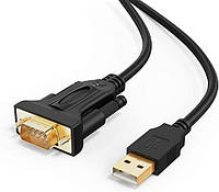 Перехідник обладнання Lucom USB2.0 A-COM DB9 M M 1.0m FTDI FTDI232RL+ZT213 Screw Чорний (62.0 BM, код: 7455263