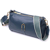 Женская сумка через плече из натуральной кожи Vintage 22287 Синяя ET, код: 8374486