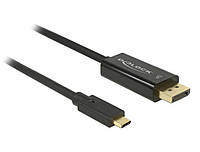 Кабель монітора-сигнальний Delock USB Type-C-DisplayPort M M 2.0m (DP-alt-Mode) v1.2 4K60Hz BM, код: 7455294